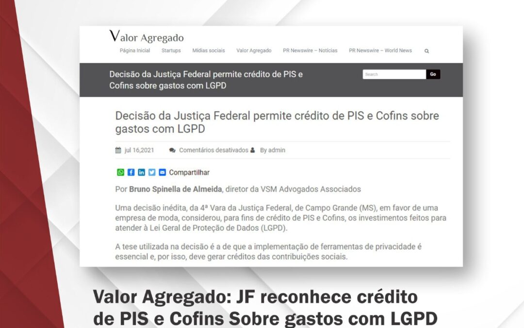 Valor Agregado: artigo do advogado Bruno Spinella é destaque  em portal